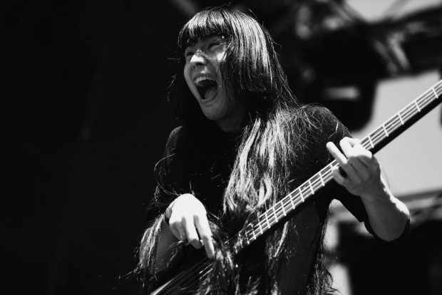 Bass contortions from the fabulous Bo Ningen. Photograph by Gil Gilmour.