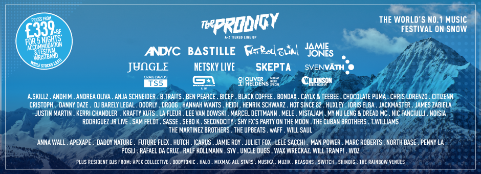 Snowbombing - 2016 - Line Up