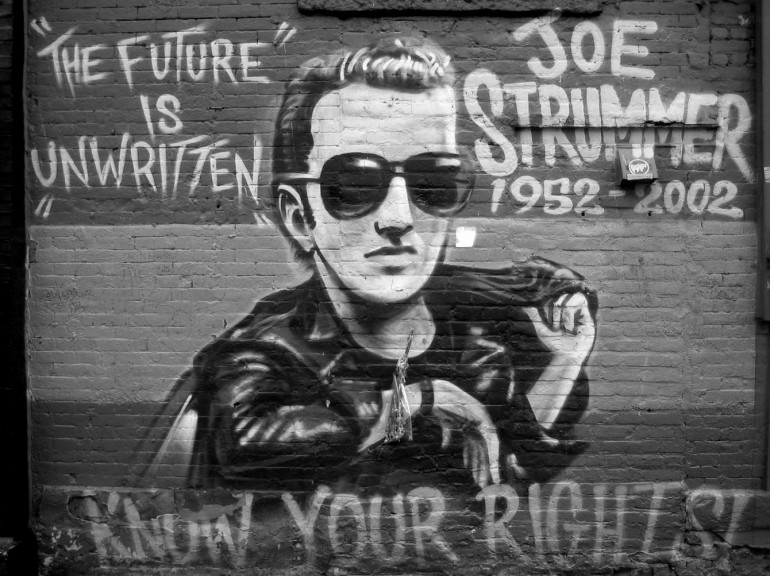 Mural of legendary THE CLASH singer Joe Stummer